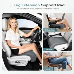 Coverado Car Seat Extender Leg Support, Leather Leg Extender Cushuin for