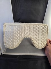Inventos Corp Lumbar Back Support Beige Quilted Cushion Travel Orthopedic Pillow