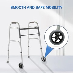 Zantle Universal Walker Wheels Replacement – 5 Inch, 5 inches, Grey