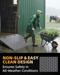 2PCS 29x24in Shed Ramp for Riding Mower 1500lb Metal Lawn Mower Ramp for Tractor