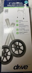 DRIVE MEDICAL SUPPLY Universal 5″ Walker Wheels 350 Lb Weight Limit