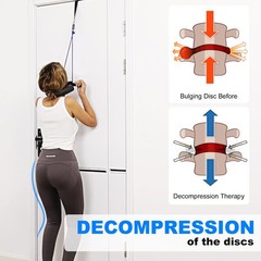 Cervical Neck Traction Device Over Door, Portable Neck Stretcher for Pain Relief