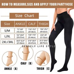 Close Toe Compression Pantyhose Stockings 20-30 mmHg Women’s High Waist Shaping