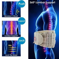 1pc Decompression Back Belt Air Column Inflatable Waist Protective Brace Belt US