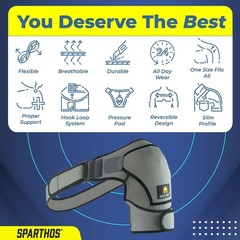 Shoulder Brace – Adjustable Support Sleeve for Torn Rotator Cuff, AC Joint Re…