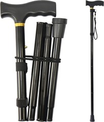 Travel-Friendly Folding Cane with Wrist Strap – Adjustable Height for Comfort