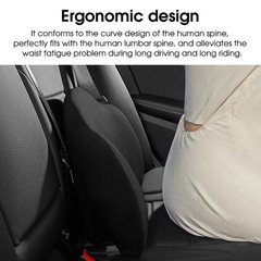 Headrest & Lumbar Support Pillow Ergonomic Memory Foam for Car Seat Office Chair