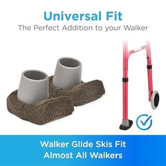 Walker Glide Skis for Seniors Mobility Aid Smooth Movement Indoor Outdoor Use