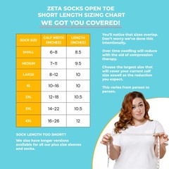 Open Toe Plus Size Support Socks – Short Length Wide Calf Compression Great f…