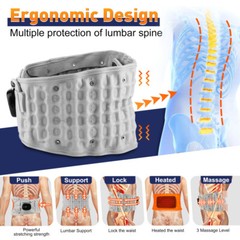 Inflatable Heating Massage Decompression Belt Lumbar for Back Pain Relief Newest