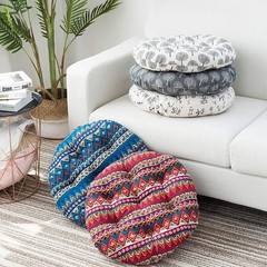 vctops Bohemian Soft Round Chair Pad Garden Patio 1 Count (Pack of 1), Red