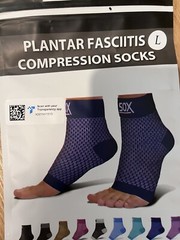 SB SOX Ankle Compression Sleeve Plantar Fasciitis Compression Socks Navy Large