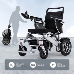 330lb Capacity Intelligent Foldable Electric Wheelchair All Terrain 25 Miles