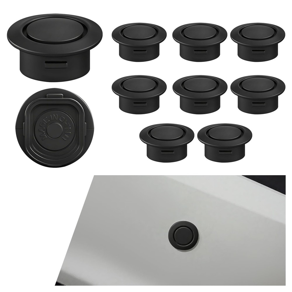 Car Rear Bumper Plug 10PCS Black Radar Hole Fit Front and Rear Sensor