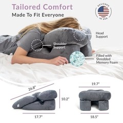 Face Down Pillow Prone Pillow Memory Foam Adjustable Height Post Op Recovery NEW