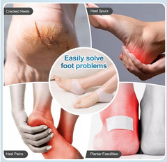2 Pairs Silicone Heel Cups for Pain Relief – Soft Heel Protectors for Plantar Fa