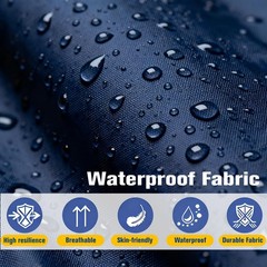 cnsmak Wicker Furniture Cushions Set, Waterproof Patio 3pcs, Navy