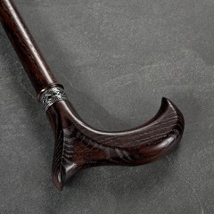 Fashionable Ergonomic Cane – Handmade 36″ Wooden Walking Stick with Wrist Strap
