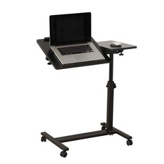 Over Bed Table with Wheels Adjustable | Rolling Laptop Table Overbed Desk Hos…