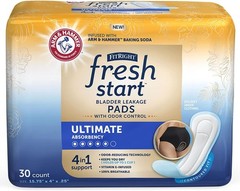 30 Count FitRight Incontinence & Postpartum Pads with ARM & Hammer Odor Control