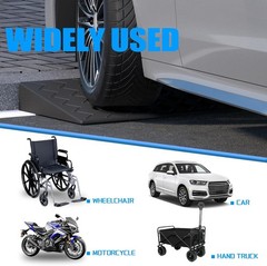2 Pack 5in Rise Rubber Curb Ramp Heavy Duty 3 Ton Driveway Wheelchair Car