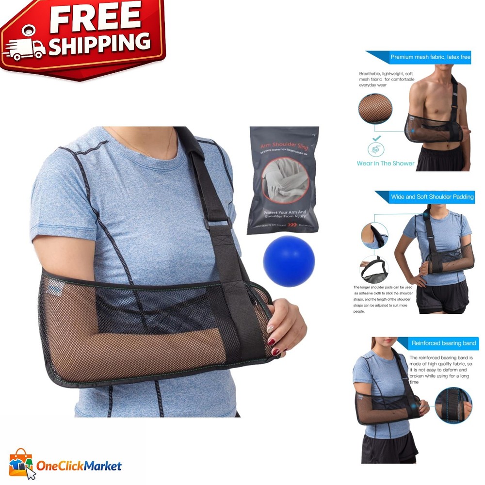 Breathable Mesh Shoulder Sling – Comfortable & Adjustable Arm Brace for Recovery