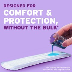 Poise Ultra Thin Incontinence & Postpartum Pads for Bladder Leaks, 3 Drop Lig…
