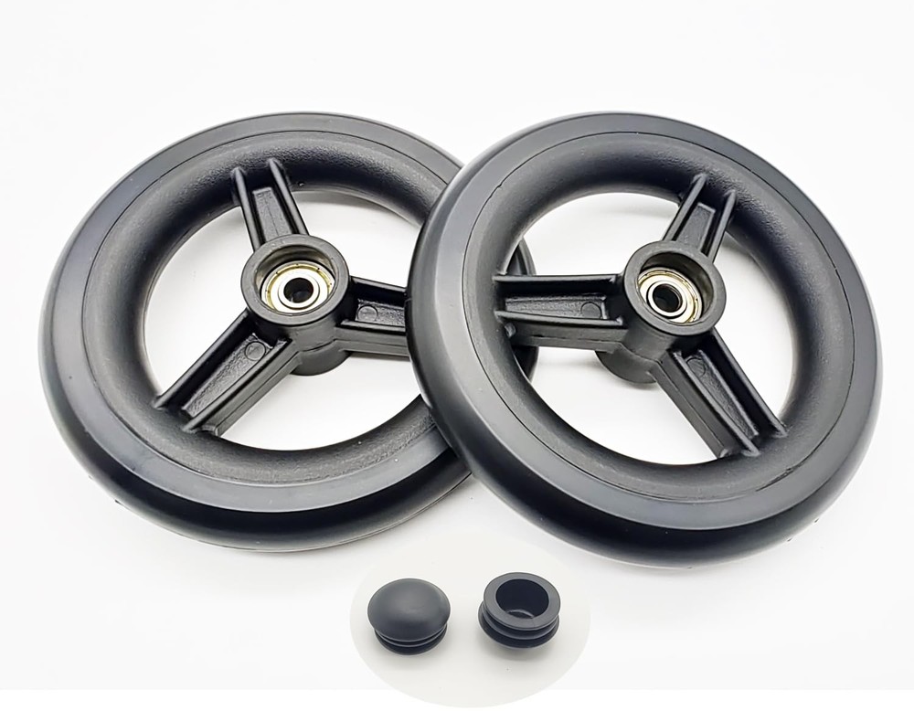 Rollator walker replacement 6 inch rear wheel,Rollator 6 inches, Black