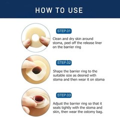 10 Pcs Ostomy Barrier Rings, 2mm Thickness Moldable Colostomy Rings, Medical Gra