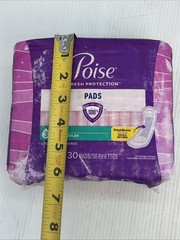 Poise Pads – 30 Count Light Regular 3 Fresh Protection 100% Protection Lot of 2