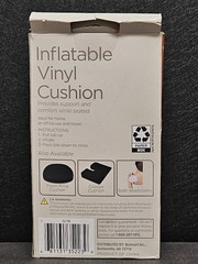 Equate Inflatable Vinyl Cushion – Support & Comfort While Seated *Open Box*
