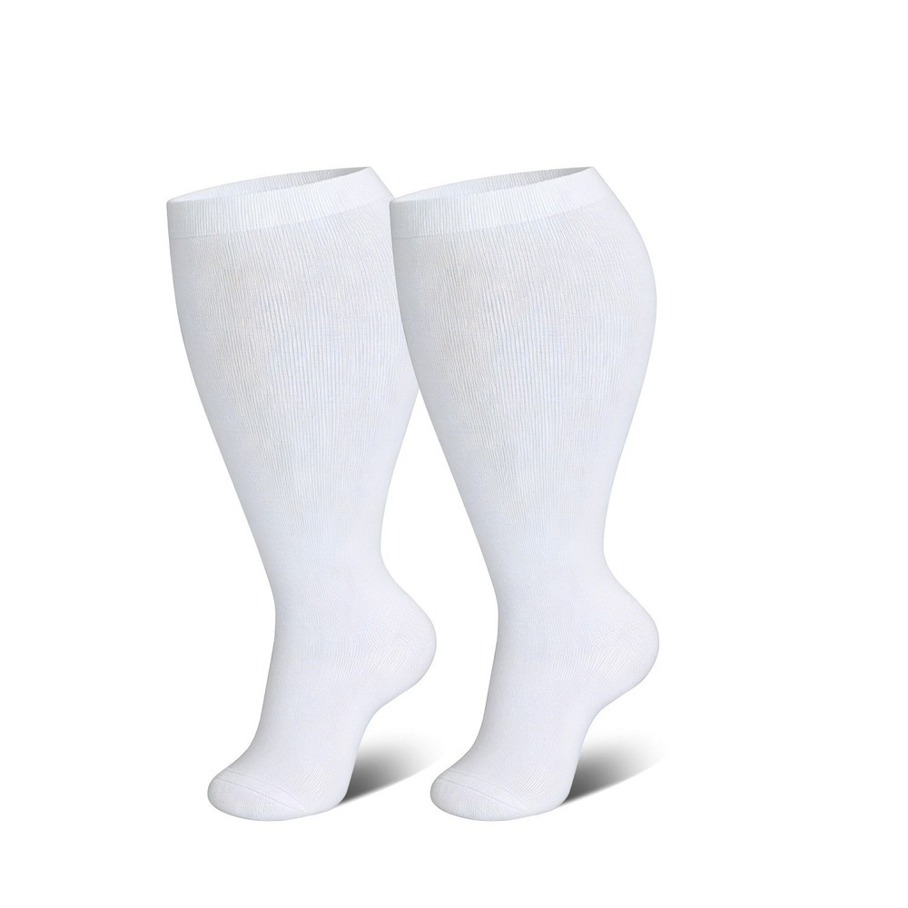 Plus Size Compression Socks 1/3/5 Pairs, Unisex Non-Slip, Fast Dry for Sports