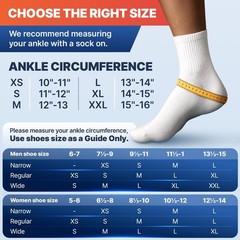 Breathable Ankle Brace for Support Sprained Ankle White Size 11.5-12