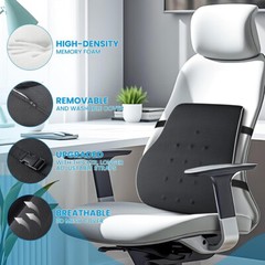 Truck Driver Seat Cushion Memory Foam Lumbar Back Support for Office Chair Car