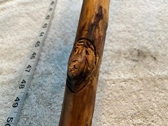 Hand made Wrapped Handle Hiking/walking stick cane wood shaft USA 51-52in NICE