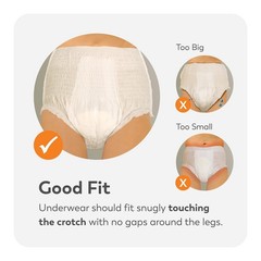 Premium Disposable Absorbent Underwear – XL 48-66 in. Waist, Super Absorbency, C
