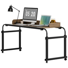 Overbed Table with 360° Wheels Over Bed Table King Queen Laptop Computer Desk