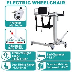 Irtme Portable Electric Patient Lift Transfer Chair Lift, Assist Lift, for Car