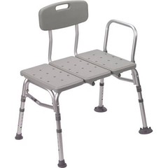 Guardian G3-100KBX1 Transfer Bench w/ Back 400 lb Capacity Adjustable Height