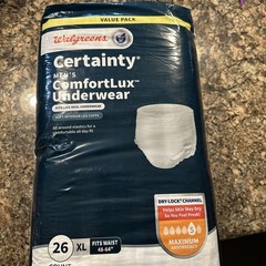 4 Pack bulk lot Incontinence Men Underwear Size XL 104 count Maximum Absorbence