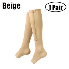 Zip Up open Toe Compression Zipper Socks Calf Support Stockings Women Men USA