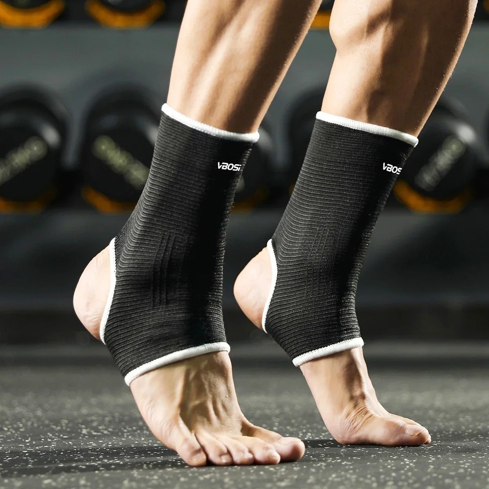 Ankle Support Brace Compression Sleeve Sports Running Gym Injury Pain Relief