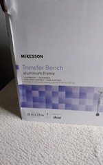 McKesson Bath Safety Transfer Bench Chair Aluminum 32″×23″ 400lb NEW