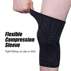 2X Knee Sleeve Compression Brace Support For Sport Joint Pain Arthritis Relief