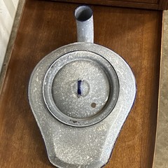 Blue Speckled Enamel Bed Pan