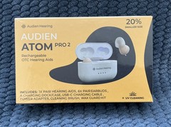 Audien Atom Pro 2 Rechargeable OTC Hearing Aids In-Ear Sound Amplifier UV Case