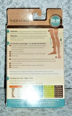 THERAFIRM 20-30 mmHg OPEN TOE THIGH HIGH STOCKINGS SZ. SMALL SAND #