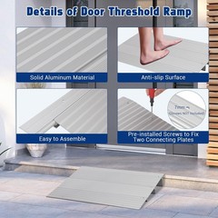 1″/2″/3″/4″/5″ Threshold Ramp Aluminum Door Ramp 700 lbs Wheelchair Ramps Steps