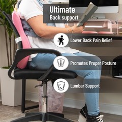 Mind Reader Air-Cloud Lumbar Cushion Memory Foam Back Support Pillow For Lower