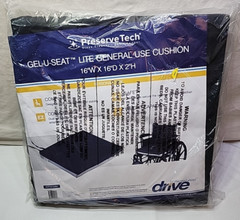 Drive Gel-U-Seat Lite General Seat Cushion 16x16x2 in 12 strap Preserve Tech
